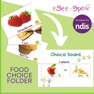 food choice picture exchange folder autism language resource