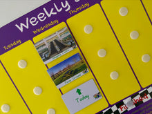 visual weekly schedule weekly planner autism picture symbols cards ndis disability supports resources