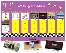 Weekly visual schedule Autism language and learning